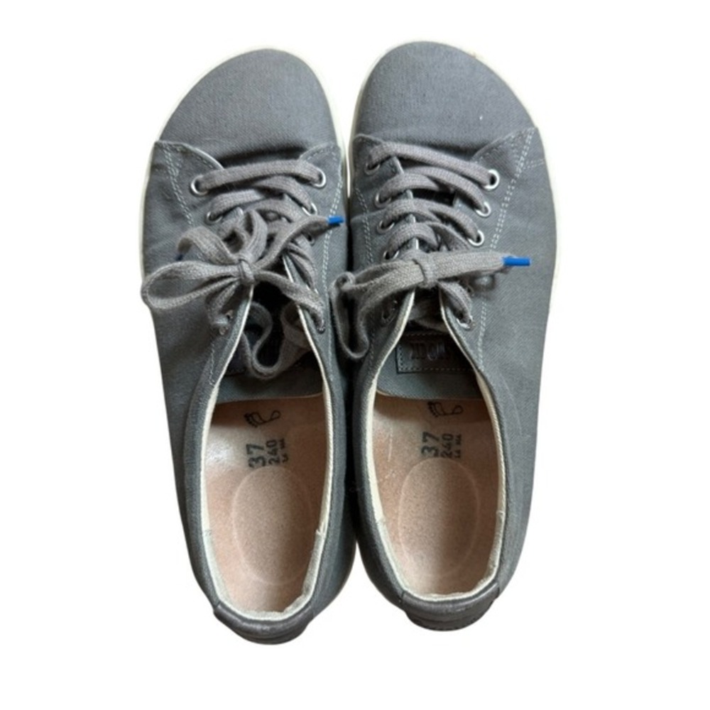 Birkenstock Gray Canvas Arran Lace Up Sneakers 37/6-6.5 Tomato Girl Gorpcore
